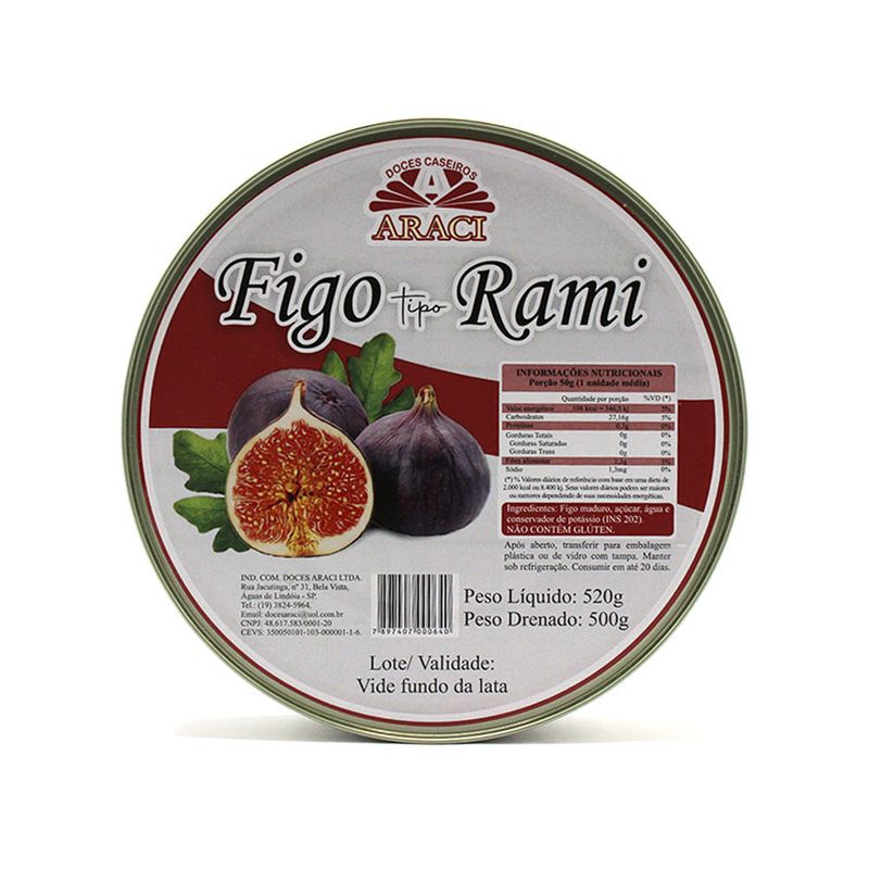 Sラム15◯●マルコページ●◯ Figo Tipo Rami Doces Araci 520g - Casa Santa Luzia