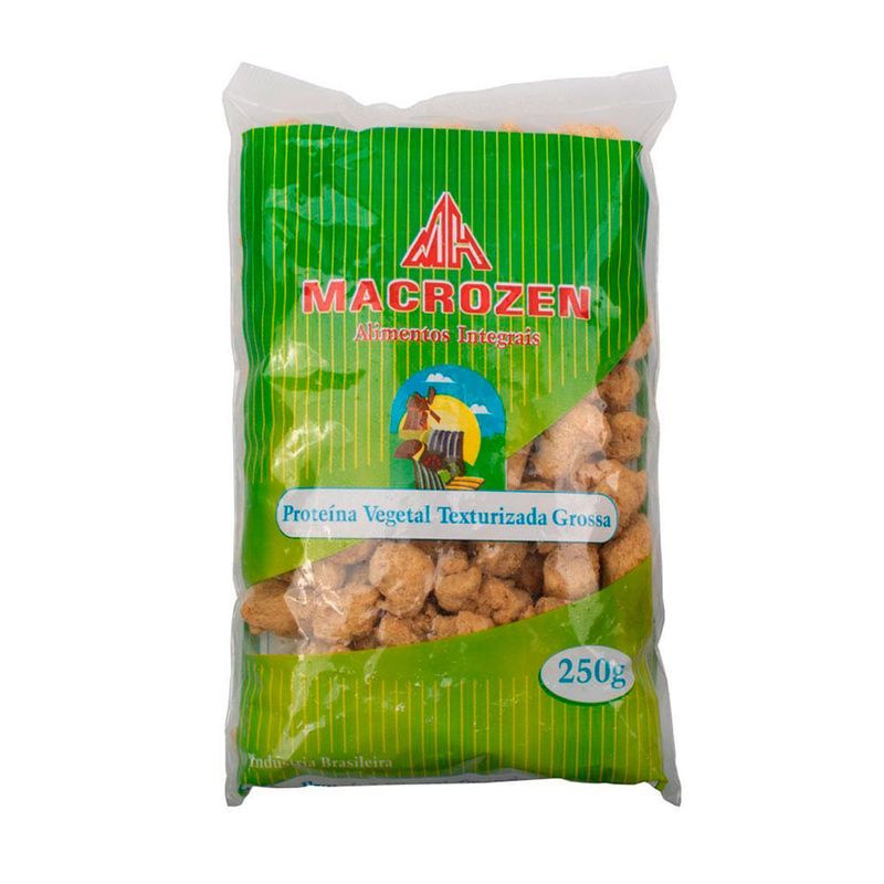 Proteína Vegetal Texturizada Grossa Macrozen 250g - Casa Santa Luzia