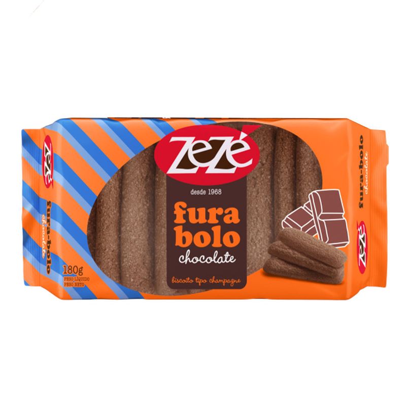 Biscoito Tipo Champagne de Chocolate Zezé 180g - Casa Santa Luzia