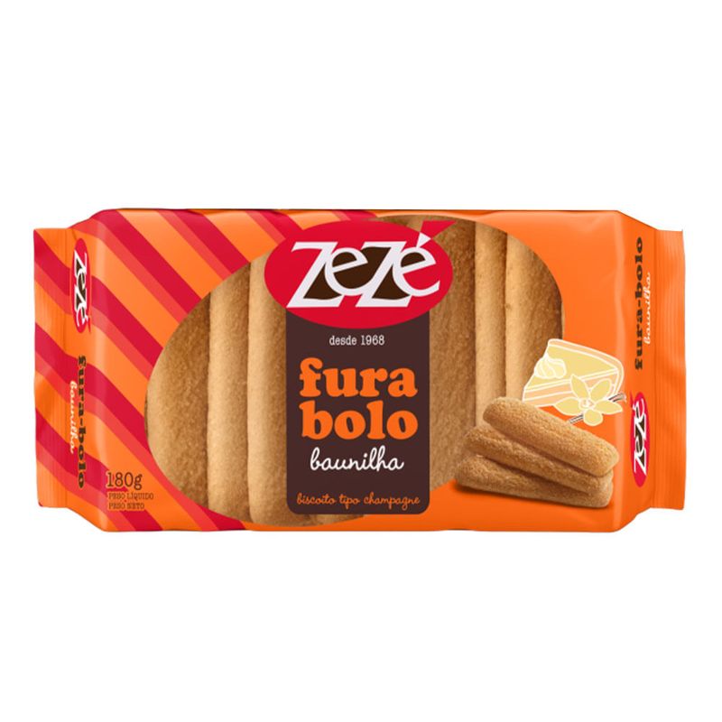 Biscoito Tipo Champagne de Baunilha Zezé 180g - Casa Santa Luzia