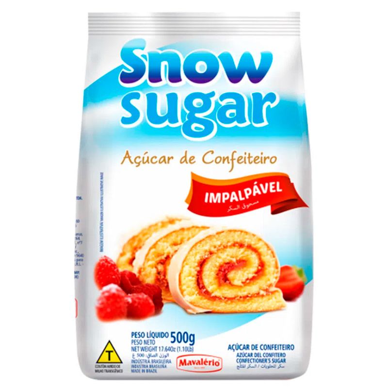 Açúcar de Confeiteiro Snow Sugar Mavalério 500g - Casa Santa Luzia