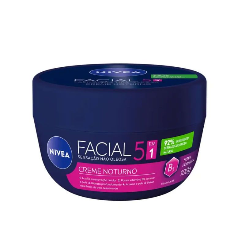 Creme Facial Noturno Nivea 100g - Casa Santa Luzia