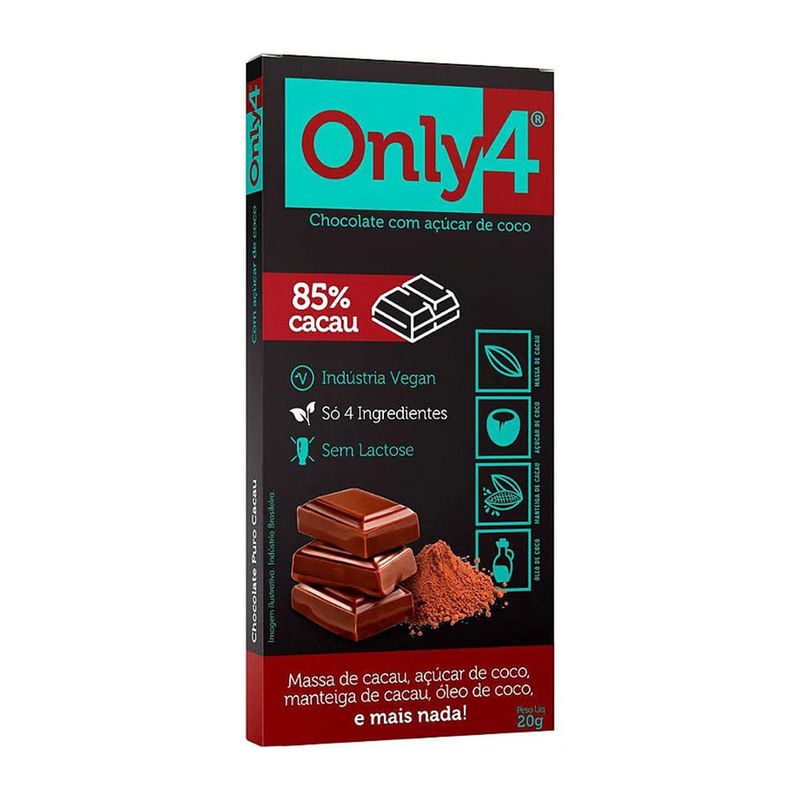 TASTE OF CHOCOLATE R&B FLAVOR VOL.4、5、6 Chocolate 85% Cacau Com Açúcar de Coco Only 4 20g - Casa Santa Luzia