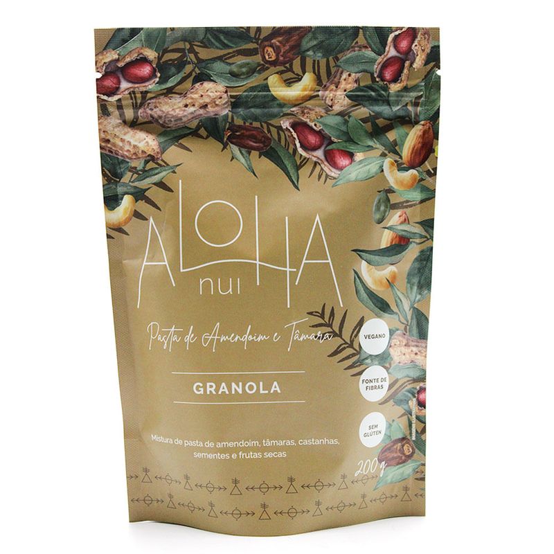 Granola com Pasta de Amendoim e Tâmara Aloha Nui 200g - Casa Santa