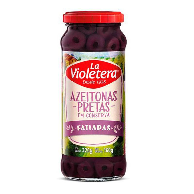 Azeitonas Pretas Em Conserva Fatiadas La Violetera 320g - Casa Azeitonas Pretas Em Conserva Fatiadas La Violetera 320g - Casa