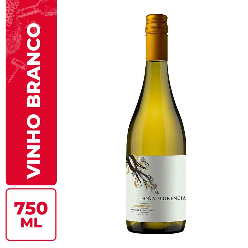 Vinho Branco Doña Florencia Chardonnay 750ml - Casa Santa Luzia Vinho Branco Doña Florencia Chardonnay 750ml - Casa Santa Luzia