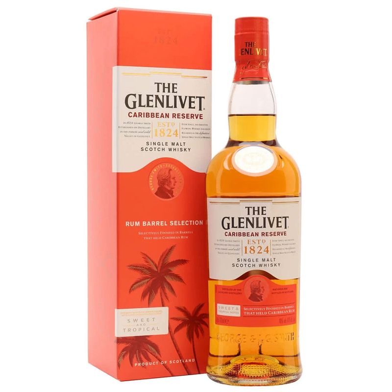 Whisky Caribbean Reserve Single Malt The Glenlivet 750ml - Casa