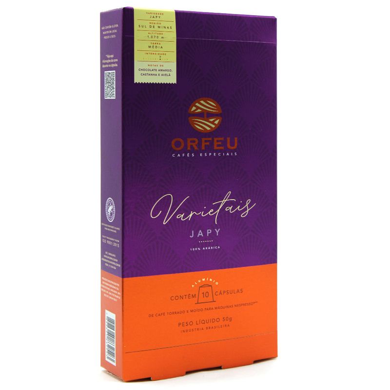 Café Varietais Japy em Cápsulas Orfeu 10 Unidades - Casa Santa Luzia
