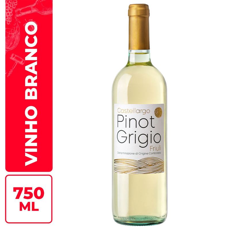 Vinho Branco Pinot Grigio Castellargo 750ml - Casa Santa Luzia