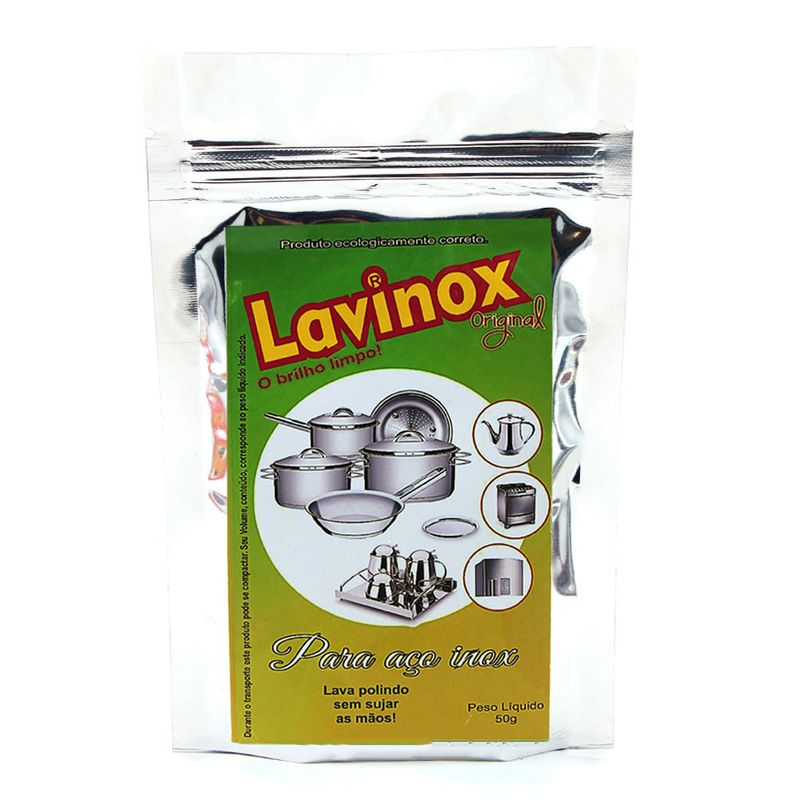 Limpa Aço Inox Lavinox 50g - Casa Santa Luzia