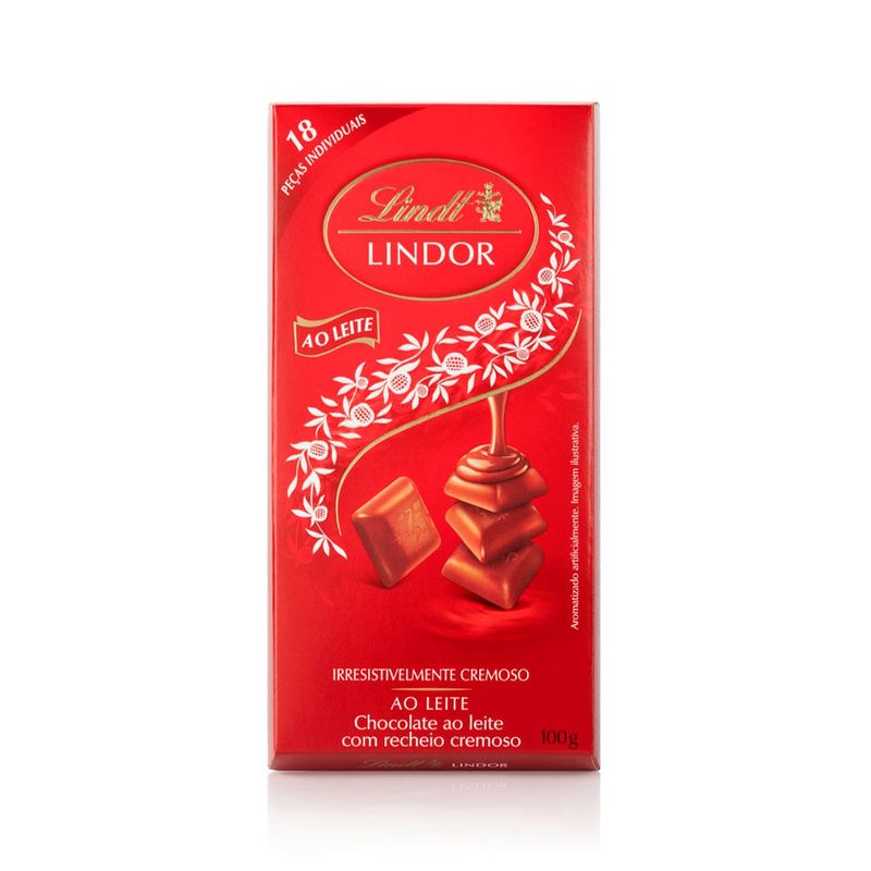 Chocolate Lindt Lindor Singles Ao Leite - 100g - Casa Santa Luzia