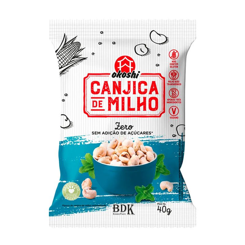 Canjica de Milho Zero Açúcar Okoshi 40g - Casa Santa Luzia