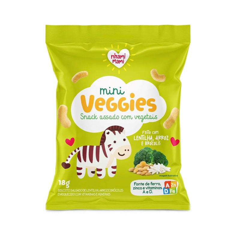 Mini Snack Assado com Vegetais Sem Glúten Nhami Mami 18g - Casa