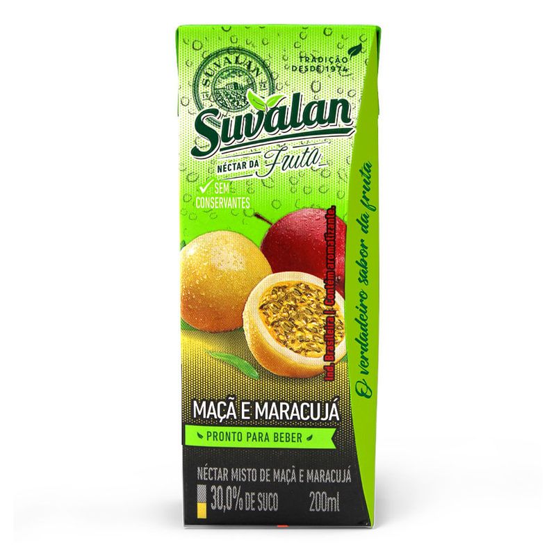Suco Misto de Maçã e Maracujá Suvalan 200ml - Casa Santa Luzia