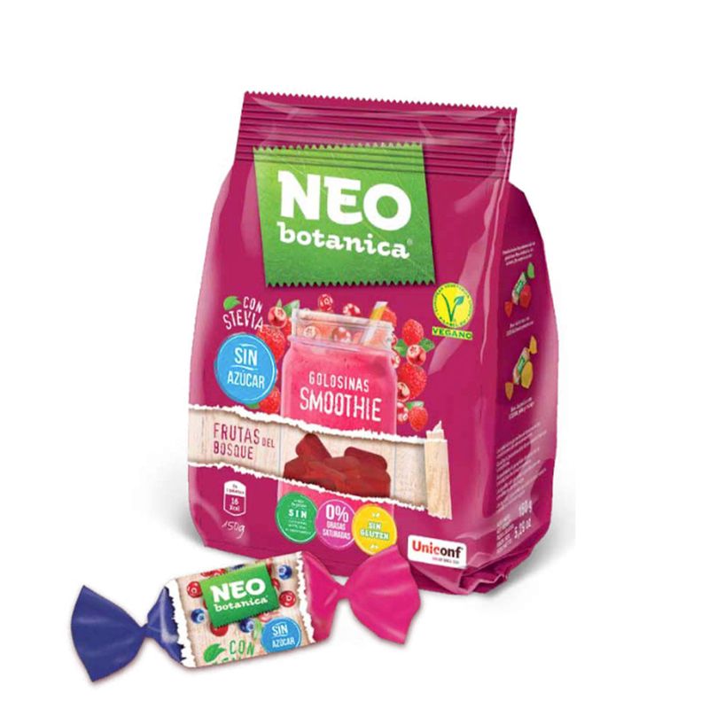 Bala de Gelatina Sabor Frutas Silvestres Sem Açúcar Neo Botanica