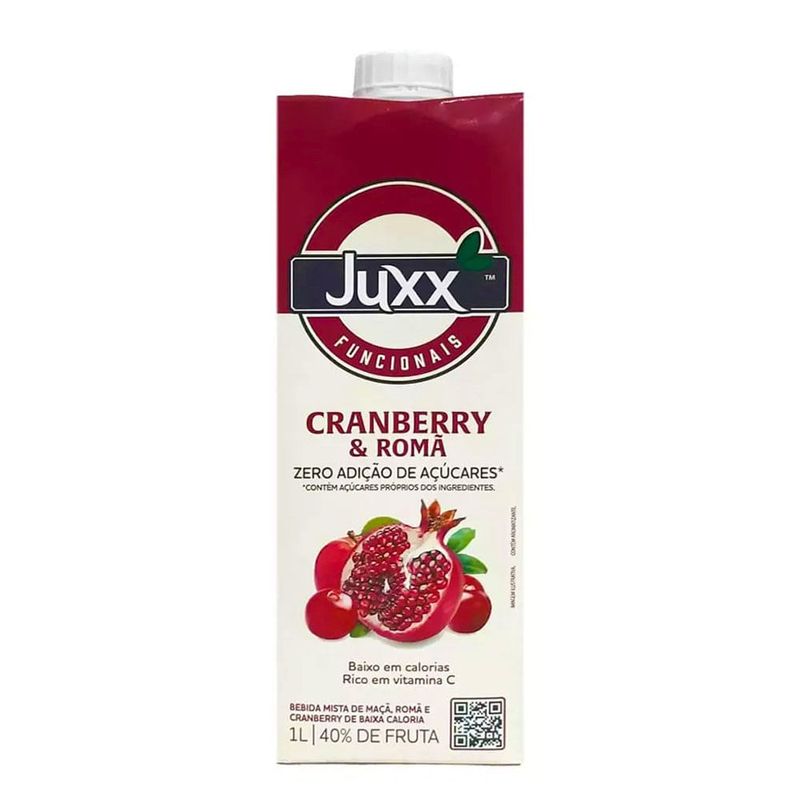 Suco Juxx de Cranberry & Romã - Baixo Teor de Açúcar - 1L - Casa