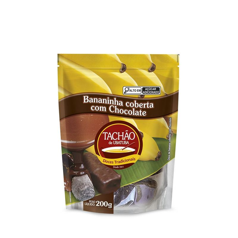 Bananinha Coberta Com Chocolate Tachão 200g - Casa Santa Luzia