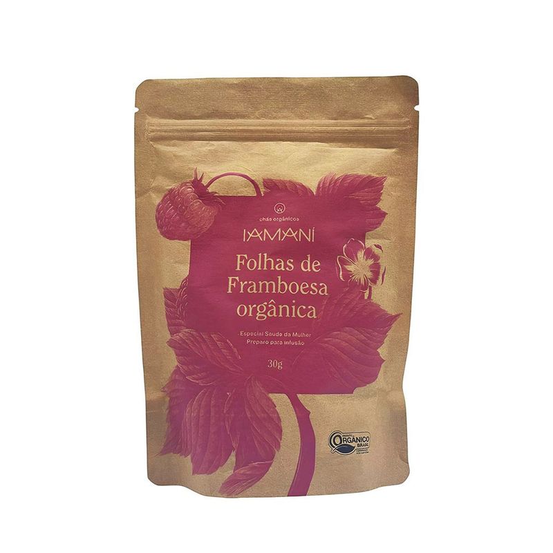 Chá Folhas Orgânica Sabor Framboesa Iamani - 30g - Casa Santa Luzia