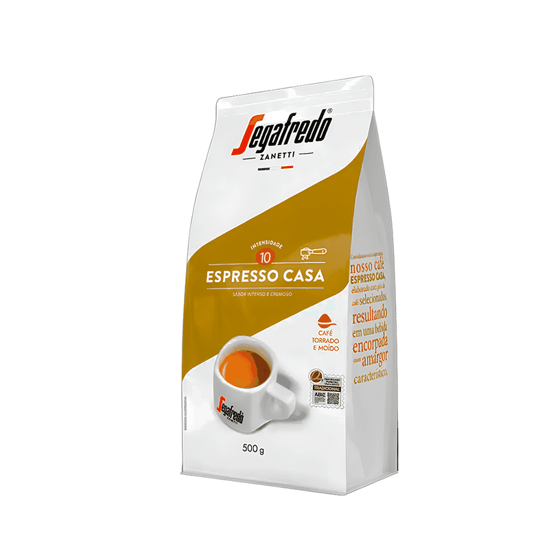Café Espresso Casa Torrado e Moído Pouch Segafredo Zanetti - 500g