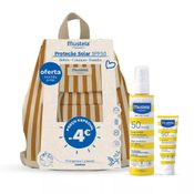 Mustela Solar Promo Spray Spf50+ 200ml + Leite Rosto/corpo Spf50+ 40ml + Ofert Mochila Laranja